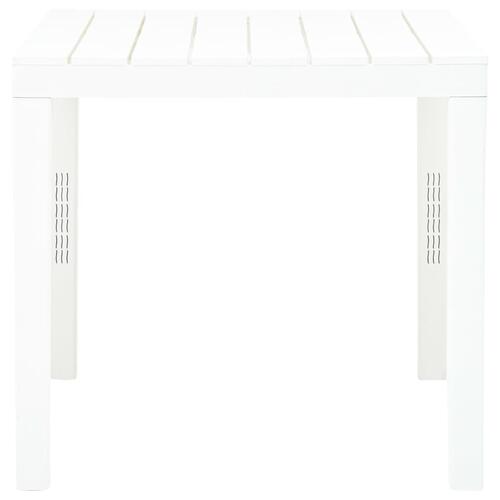 Havebord 78 x 78 x 72 cm plastik hvid
