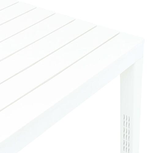 Havebord 78 x 78 x 72 cm plastik hvid