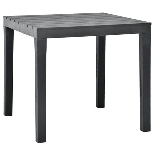 Havebord 78 x 78 x 72 cm plastik antracitgrå