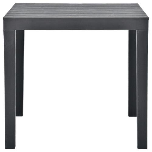 Havebord 78 x 78 x 72 cm plastik antracitgrå