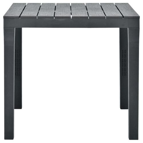 Havebord 78 x 78 x 72 cm plastik antracitgrå