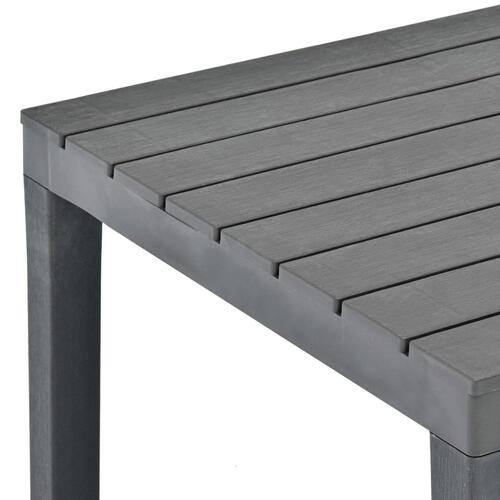 Havebord 78 x 78 x 72 cm plastik antracitgrå