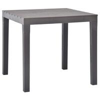 Havebord 78 x 78 x 72 cm plastik mokkafarvet