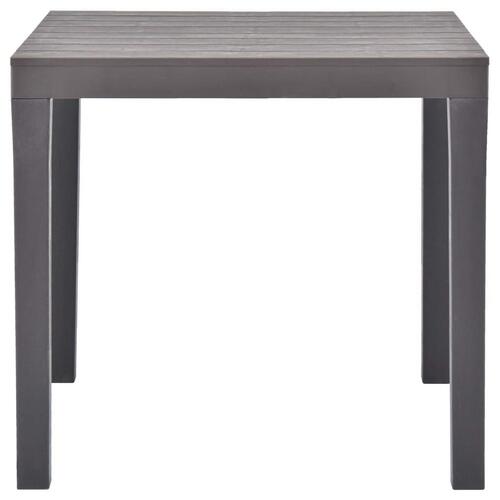 Havebord 78 x 78 x 72 cm plastik mokkafarvet