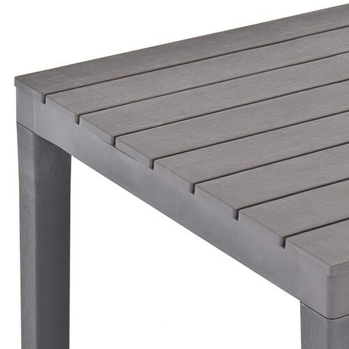 Havebord 78 x 78 x 72 cm plastik mokkafarvet