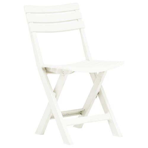 Foldbare havestole 2 stk. plastik hvid