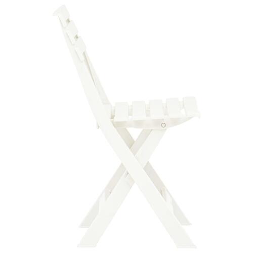 Foldbare havestole 2 stk. plastik hvid