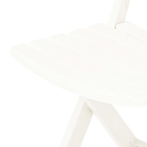 Foldbare havestole 2 stk. plastik hvid