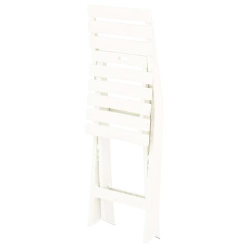 Foldbare havestole 2 stk. plastik hvid