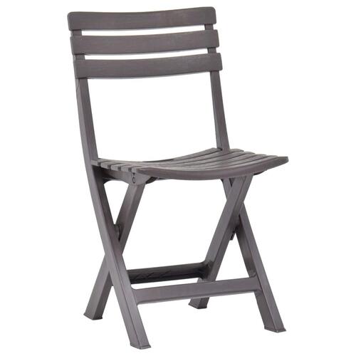 Foldbare havestole 2 stk. plastik mokkafarvet