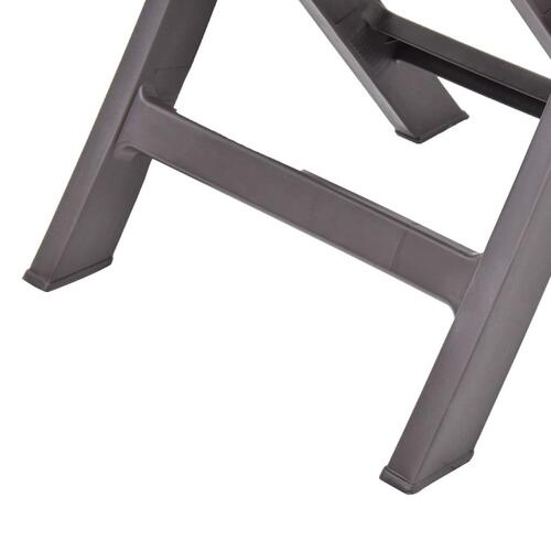 Foldbare havestole 2 stk. plastik mokkafarvet