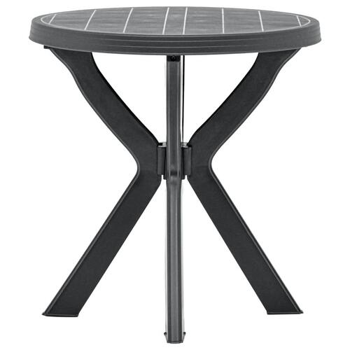 Bistrobord Ø70 cm plastik antracitgrå