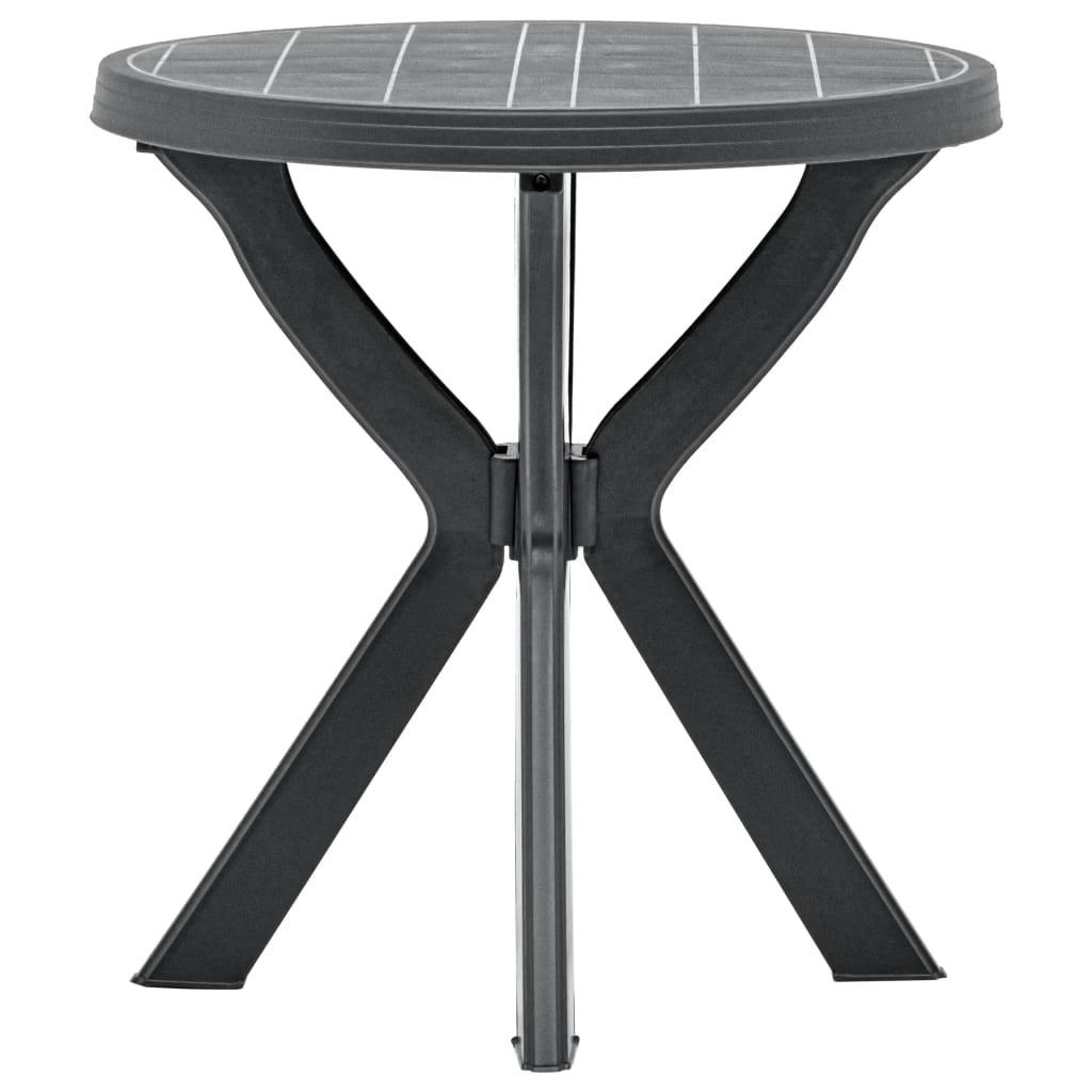 Bistrobord Ø70 cm plastik antracitgrå