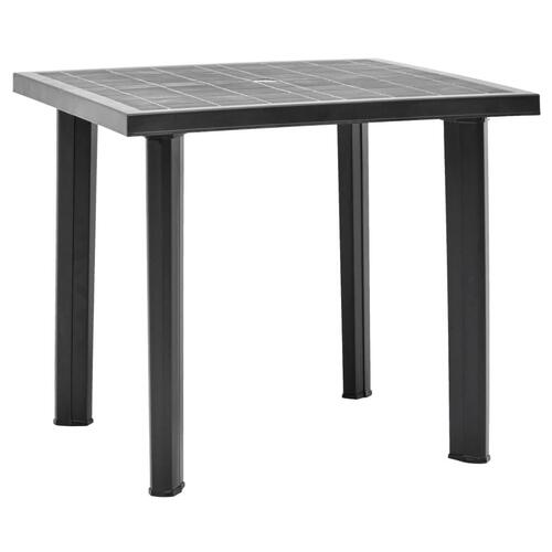 Havebord 80 x 75 x 72 cm plastik antracitgrå