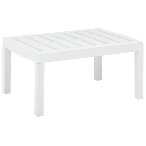 Havebord 78x55x38 cm plastik hvid