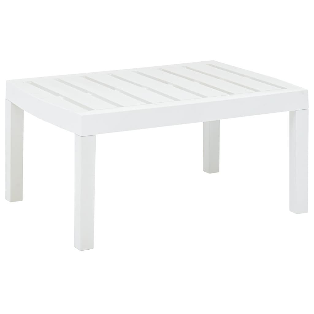 Havebord 78x55x38 cm plastik hvid