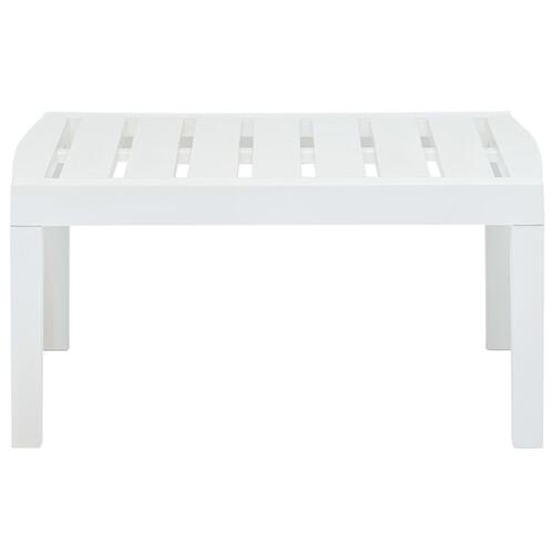 Havebord 78x55x38 cm plastik hvid