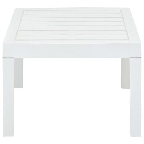 Havebord 78x55x38 cm plastik hvid