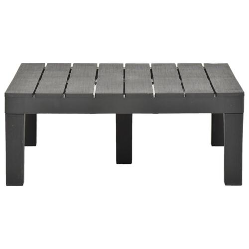 Havebord 78x78x31 cm plastik antracitgrå