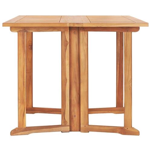 Foldbart havebord 150x90x75 cm massivt teaktræ