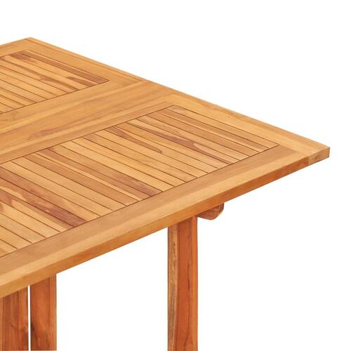 Foldbart havebord 150x90x75 cm massivt teaktræ