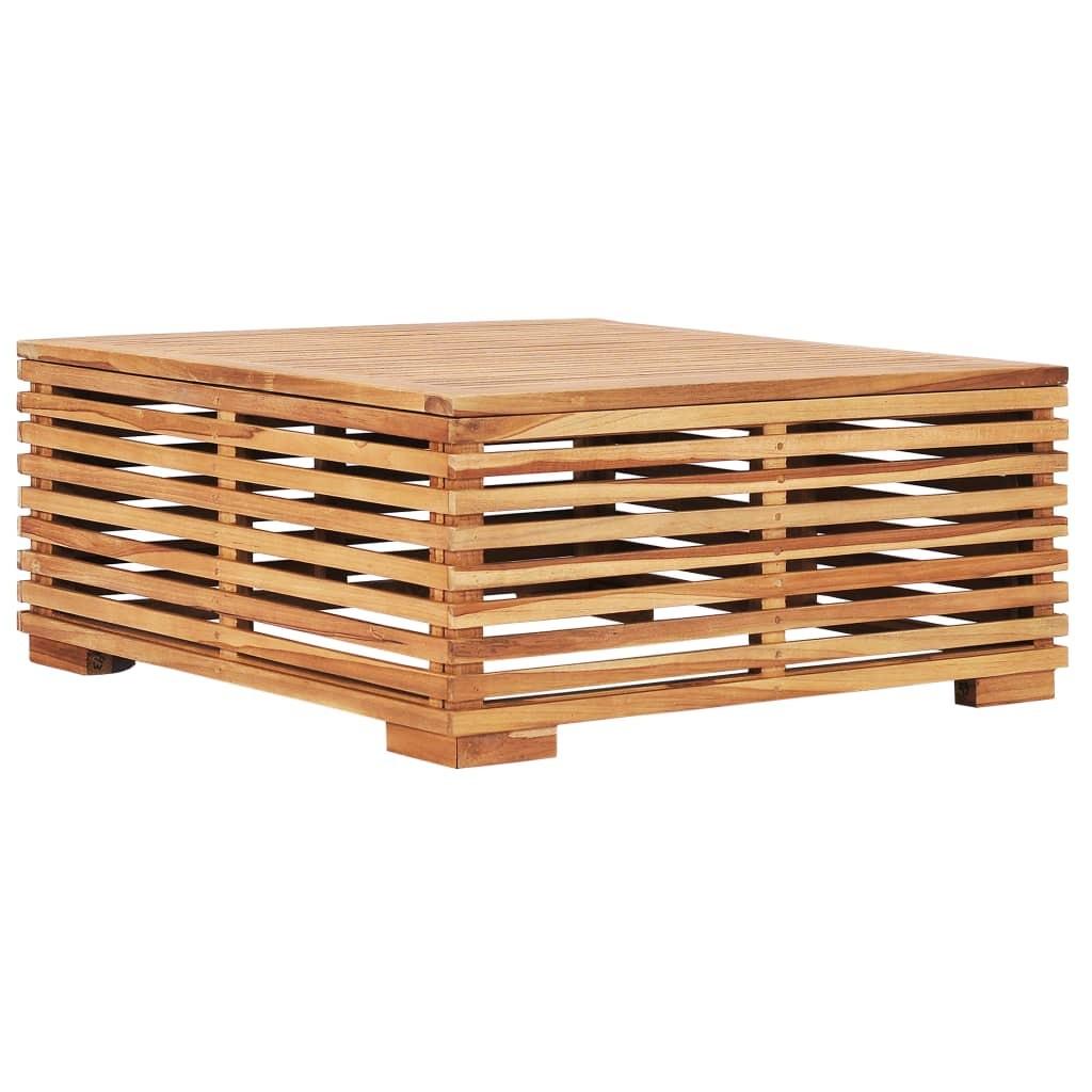 Havebord 69,5x69,5x31 cm massivt teaktræ