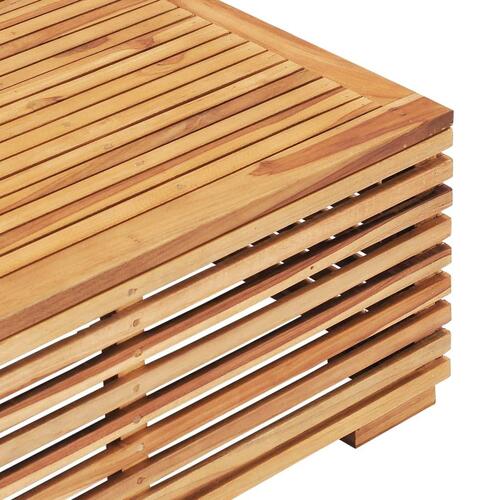 Havebord 69,5x69,5x31 cm massivt teaktræ