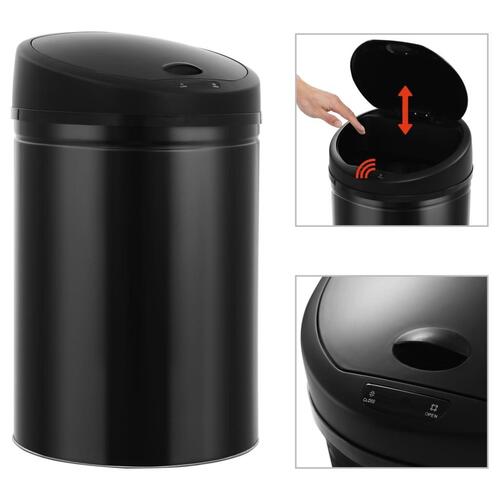 Skraldespand med automatisk sensor 32 l sort