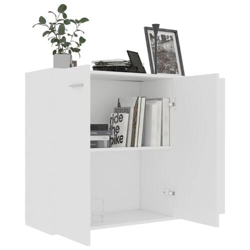 Skænk 105x30x75 cm konstrueret træ hvid