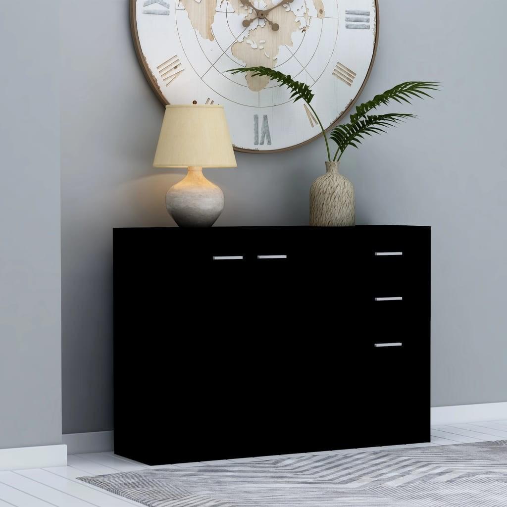 Skænk 105x30x75 spånplade sort