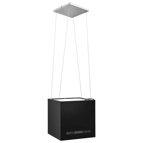 Hængende ø-emhætte med touchsensor LCD 37 cm pulverlakeret stål