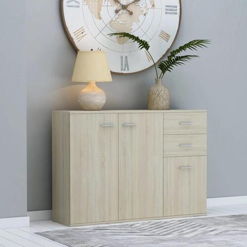 Skænk 105x30x75 konstrueret træ sonoma-eg