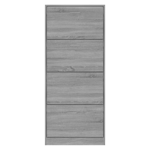 Skoskab 63x24x147 cm konstrueret træ grå sonoma-eg