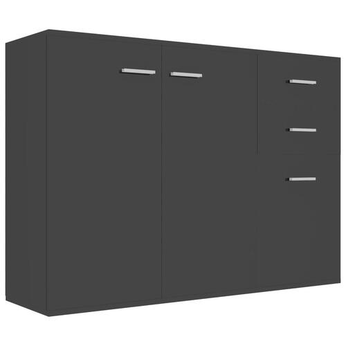 Skænk 105x30x75 cm spånplade sort højglans