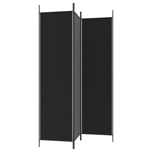 3-panels rumdeler 150x200 cm stof sort