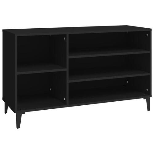 Skoreol 102x36x60 cm konstrueret træ sort