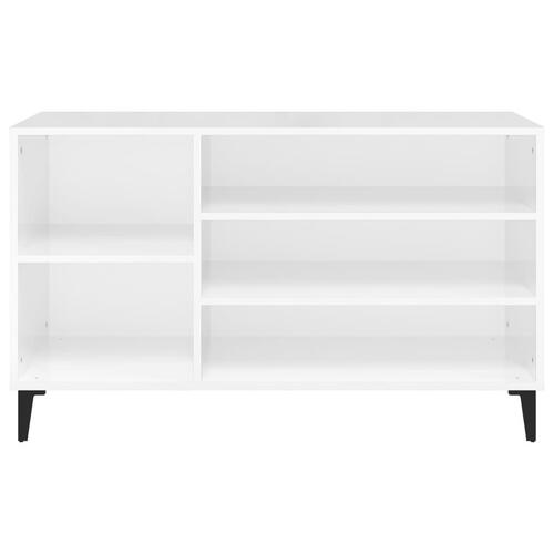 Skoreol 102x36x60 cm konstrueret træ hvid højglans