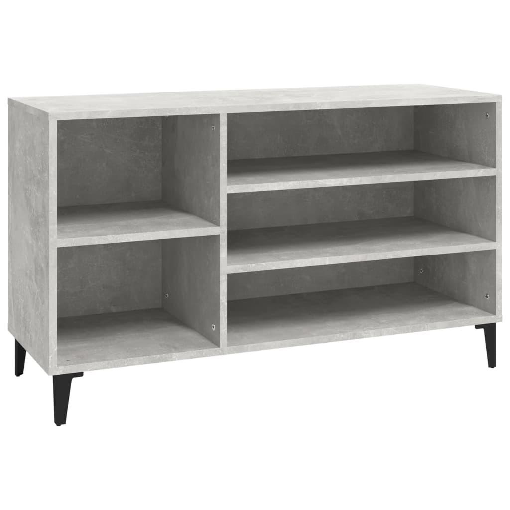 Skoreol 102x36x60 cm konstrueret træ betongrå