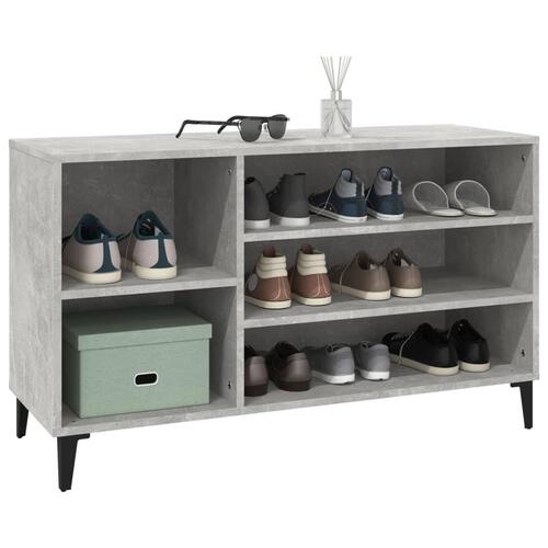 Skoreol 102x36x60 cm konstrueret træ betongrå