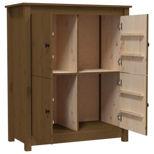 Skænk 83x41,5x100 cm massivt fyrretræ gyldenbrun
