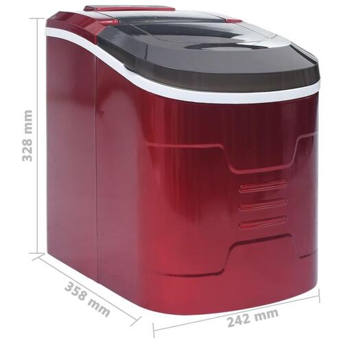 Isterningemaskine 2,4 l 15 kg/24 t. rød
