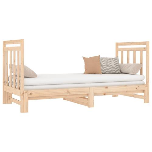 Daybed med udtræk 2x(90x190) cm massivt fyrretræ