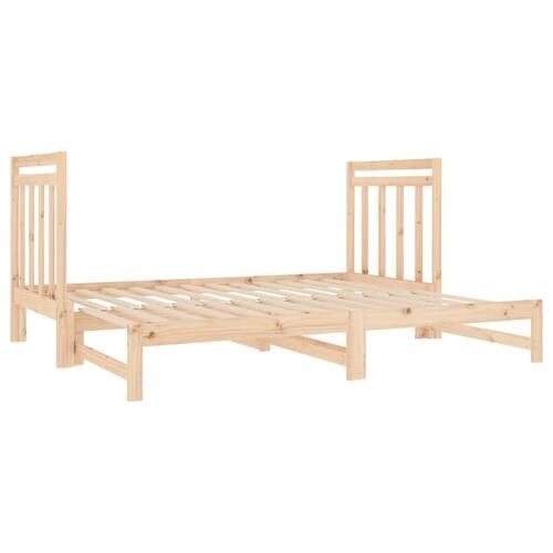Daybed med udtræk 2x(90x190) cm massivt fyrretræ