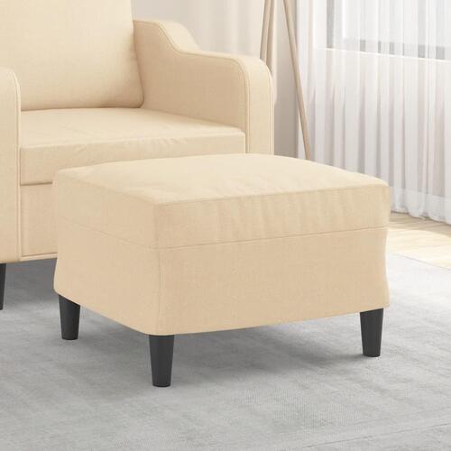 Fodskammel 60x50x41 cm stof cremefarvet