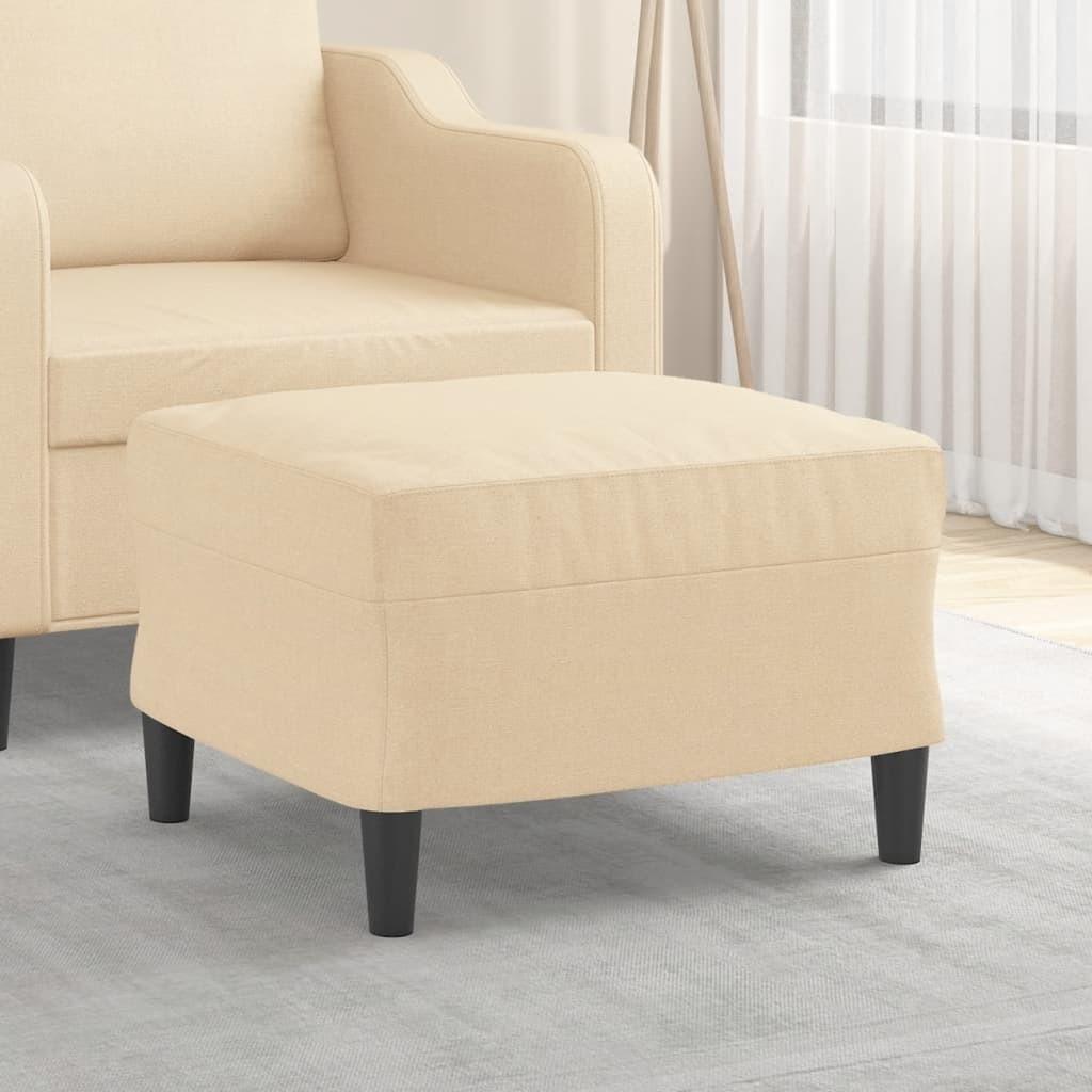 Fodskammel 60x50x41 cm stof cremefarvet