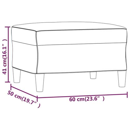 Fodskammel 60x50x41 cm stof cremefarvet