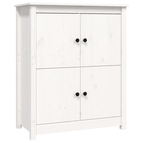 Skænk 83x41,5x100 cm massivt fyrretræ hvid