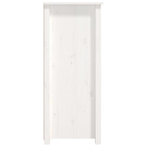 Skænk 83x41,5x100 cm massivt fyrretræ hvid