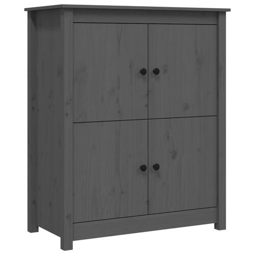 Skænk 83x41,5x100 cm massivt fyrretræ grå