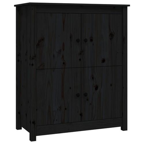 Skænk 83x41,5x100 cm massivt fyrretræ sort
